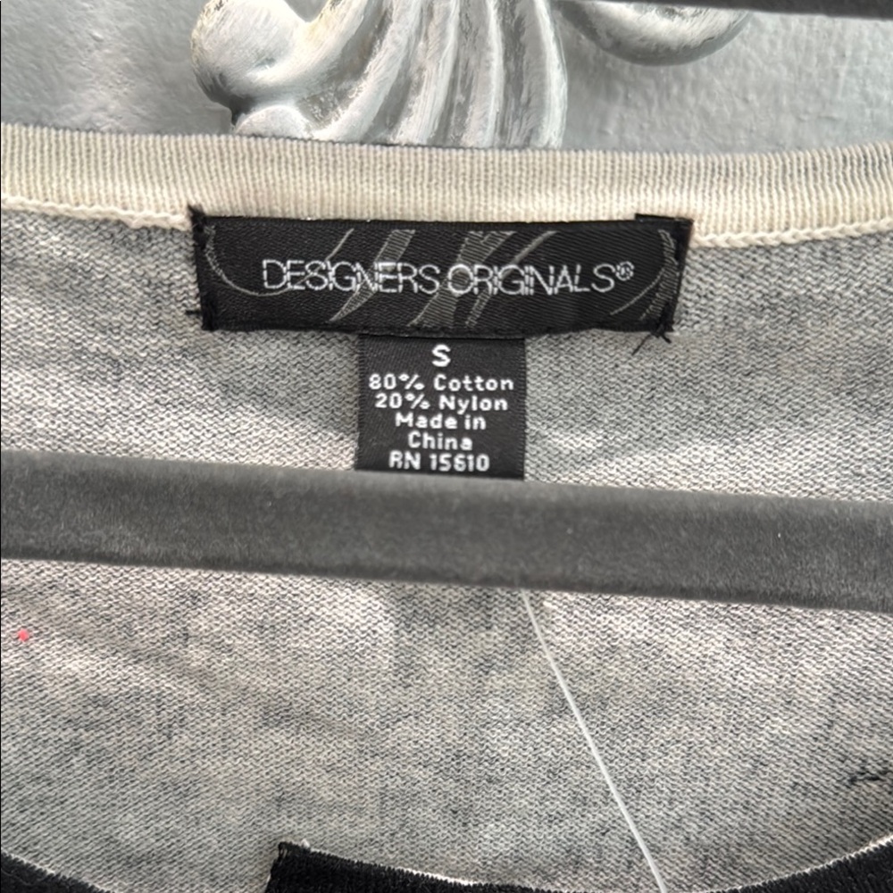 Designers Originals Black and White Buttoned Graphic Cardigan - Picture 2 of 6